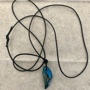 Wolf Tooth Shaped Crystal Necklace